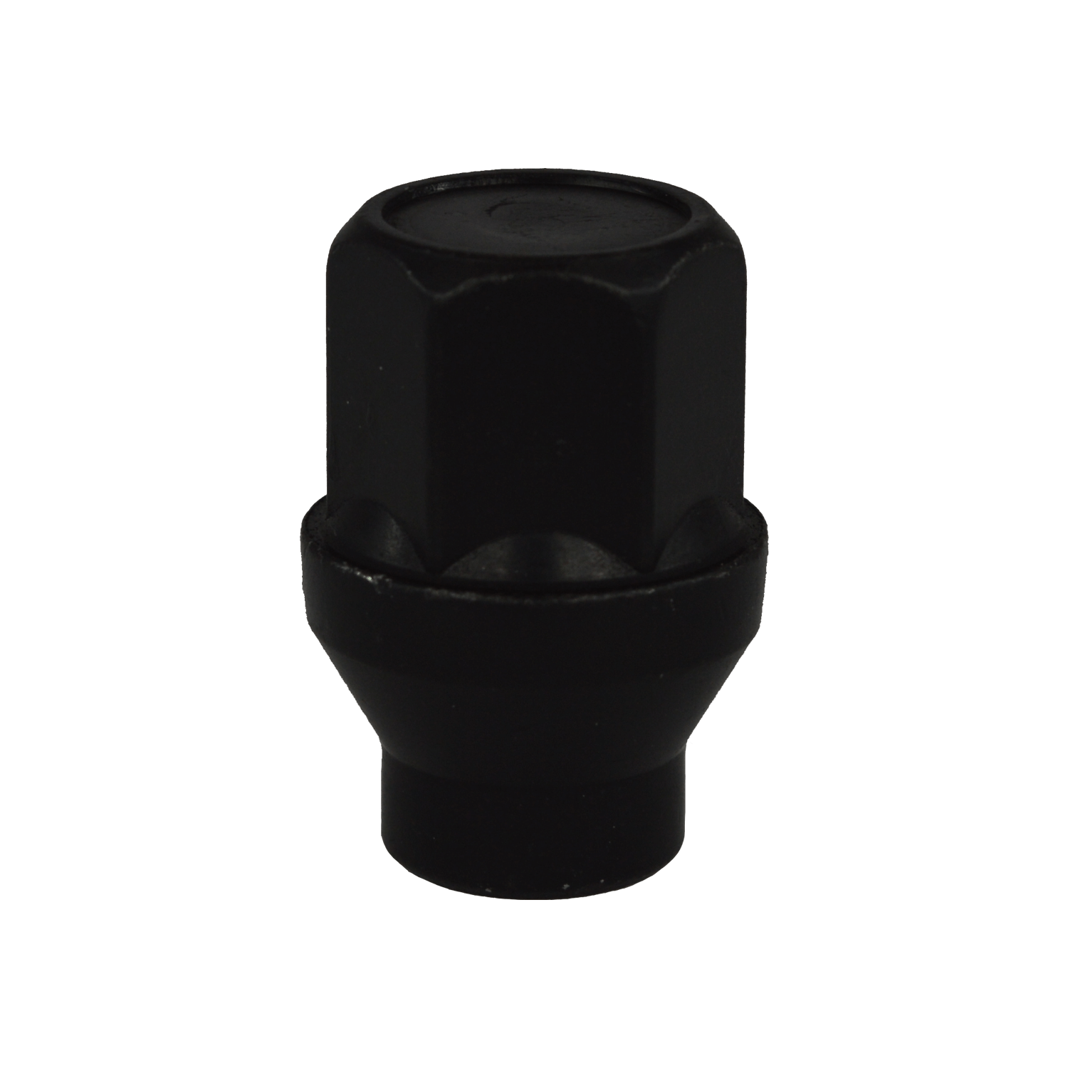 Closed end lug nut with shank for alloy wheels, thread M14x1.5, hex 19